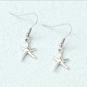 NWT Silver Starfish Dangle Earrings.